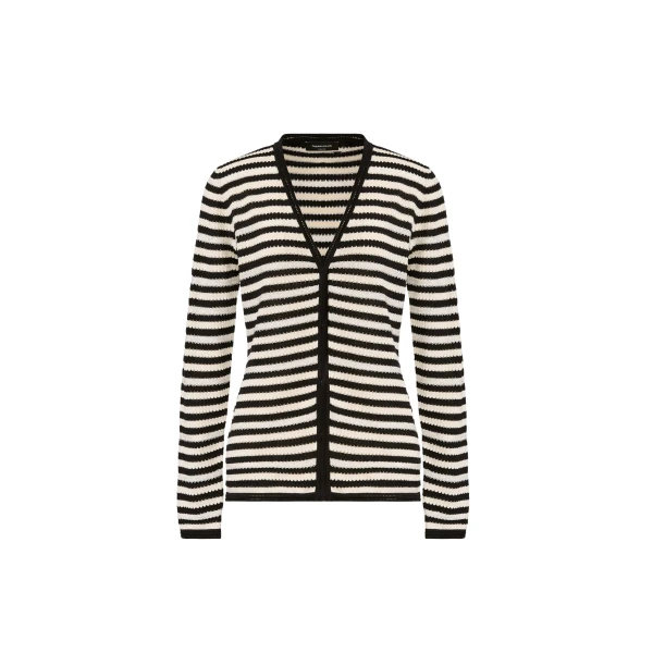 Fabiana Filippi Organic Cotton Cardigan with Micro Sequins in Midnight Blue