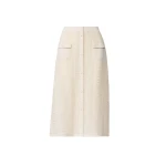 Fabiana Filippi Organic Cotton Skirt with Shimmering Viscose in Butter