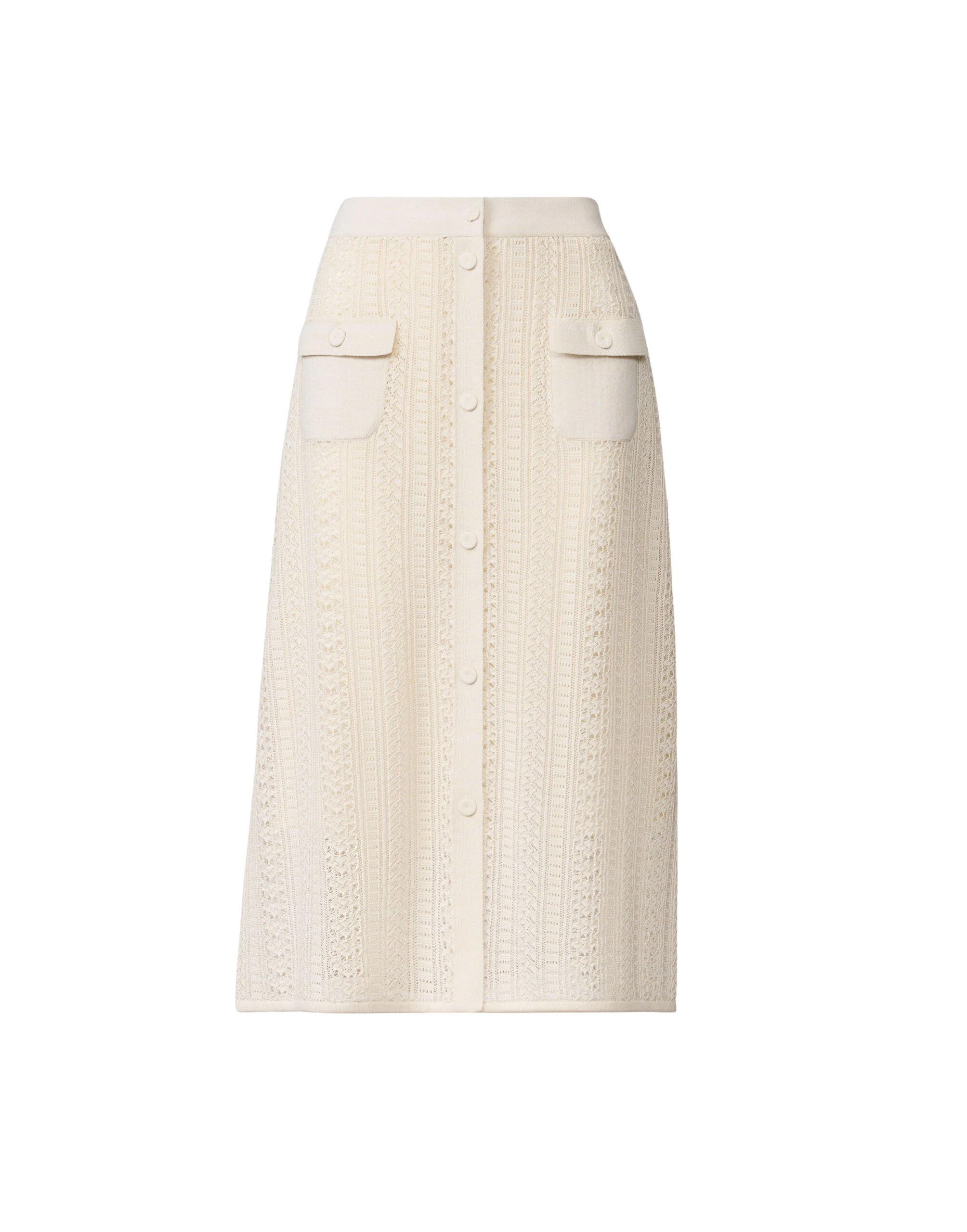 Fabiana Filippi Organic Cotton Skirt with Shimmering Viscose in Butter