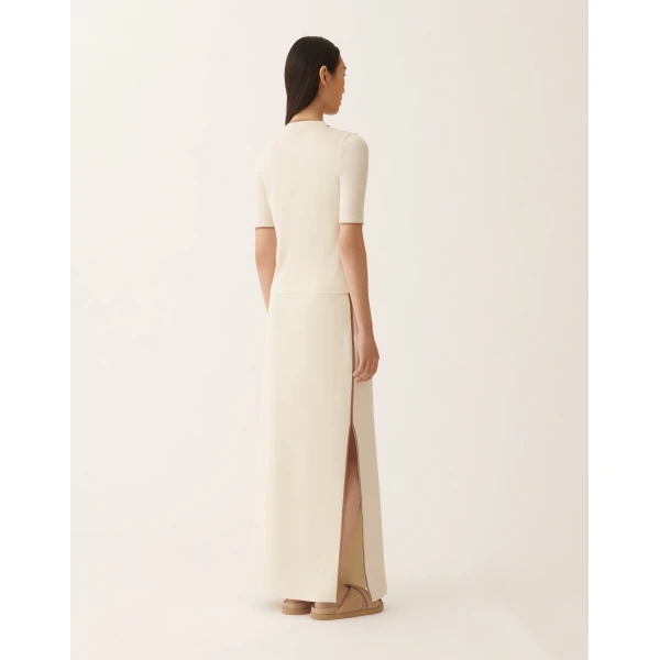 Fabiana Filippi Organic Cotton T-shirt in Butter Knit, view 4