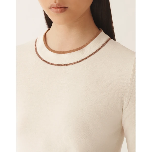 Fabiana Filippi Organic Cotton T-shirt in Butter Knit, view 5