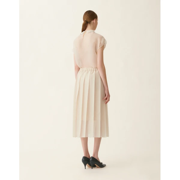 Fabiana Filippi Organza Midi Skirt in Butter, view 4