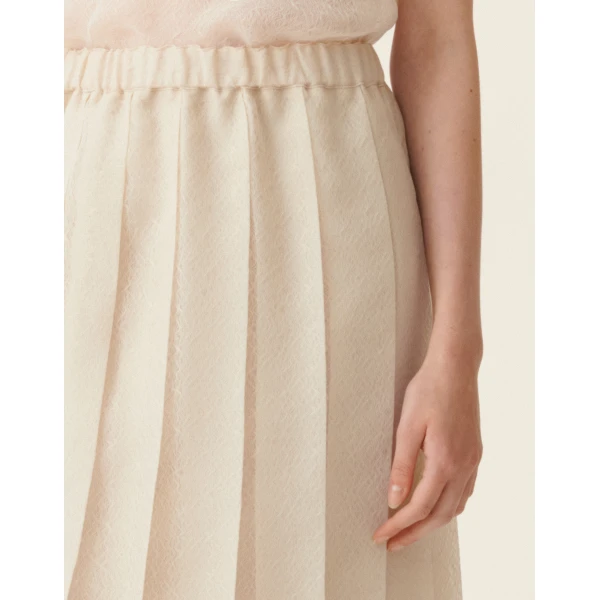 Fabiana Filippi Organza Midi Skirt in Butter, view 5