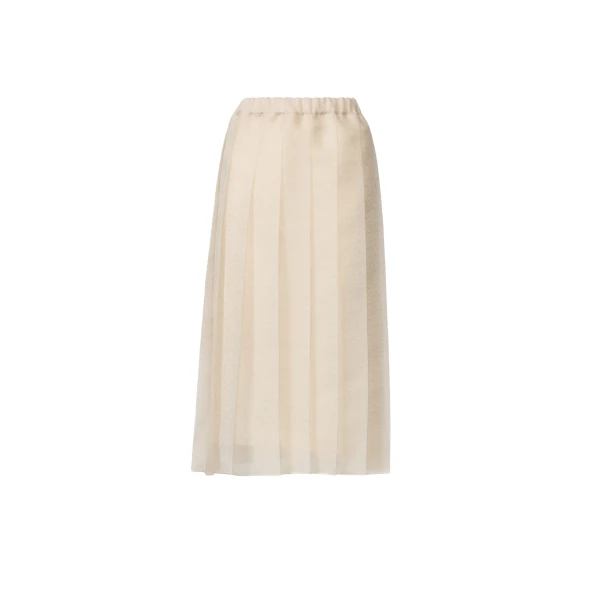 Fabiana Filippi Organza Midi Skirt in Butter