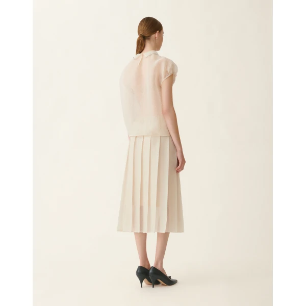 Fabiana Filippi Organza Top in Butter, view 4