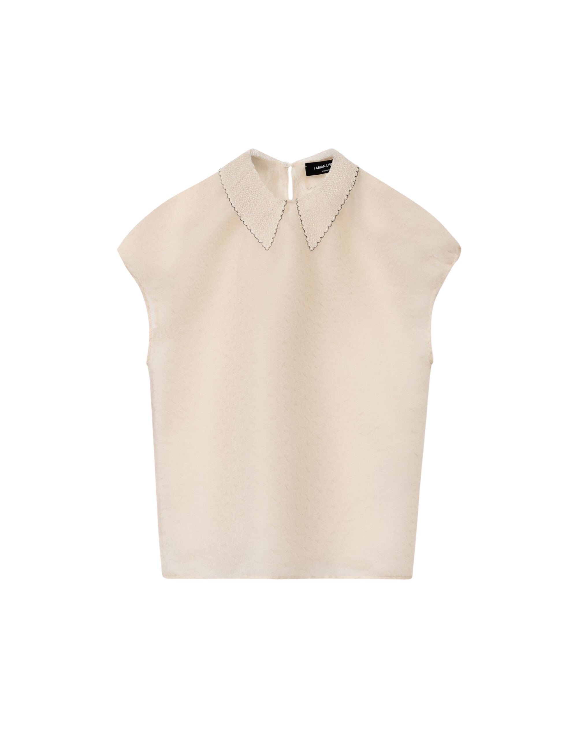 Fabiana Filippi Organza Top in Butter
