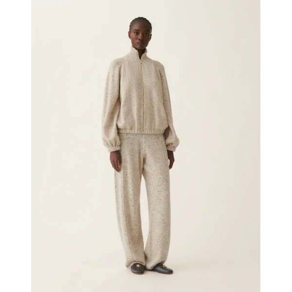 Fabiana Filippi Oversized Donegal Yarn Bomber with Lurex in Cachà Knit, view 3