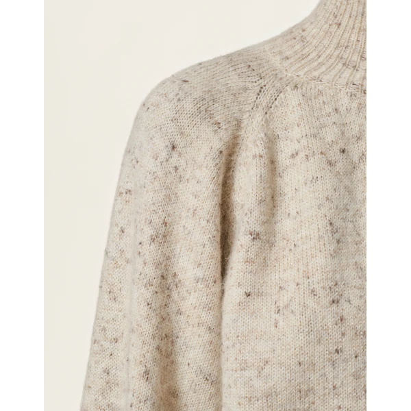 Fabiana Filippi Oversized Donegal Yarn Bomber with Lurex in Cachà Knit, view 5