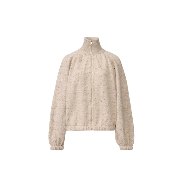 Fabiana Filippi Oversized Donegal Yarn Bomber with Lurex in Cachà Knit