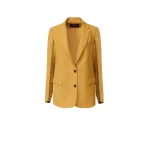 Fabiana Filippi Oversized Jacket in Fluid Linen and Viscose, Mustard