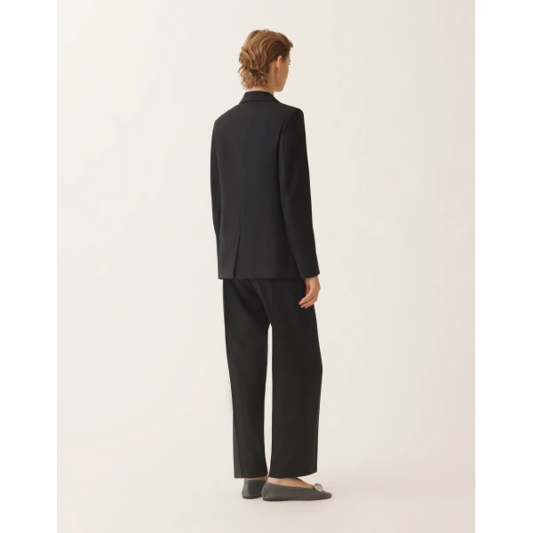 Fabiana Filippi Oversized Jacket in Night Blue Bistretch Lightweight Wool, view 4