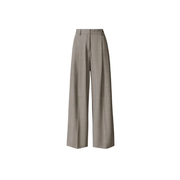 Fabiana Filippi Pants in Lightweight Stretch Wool, Rock Mélange