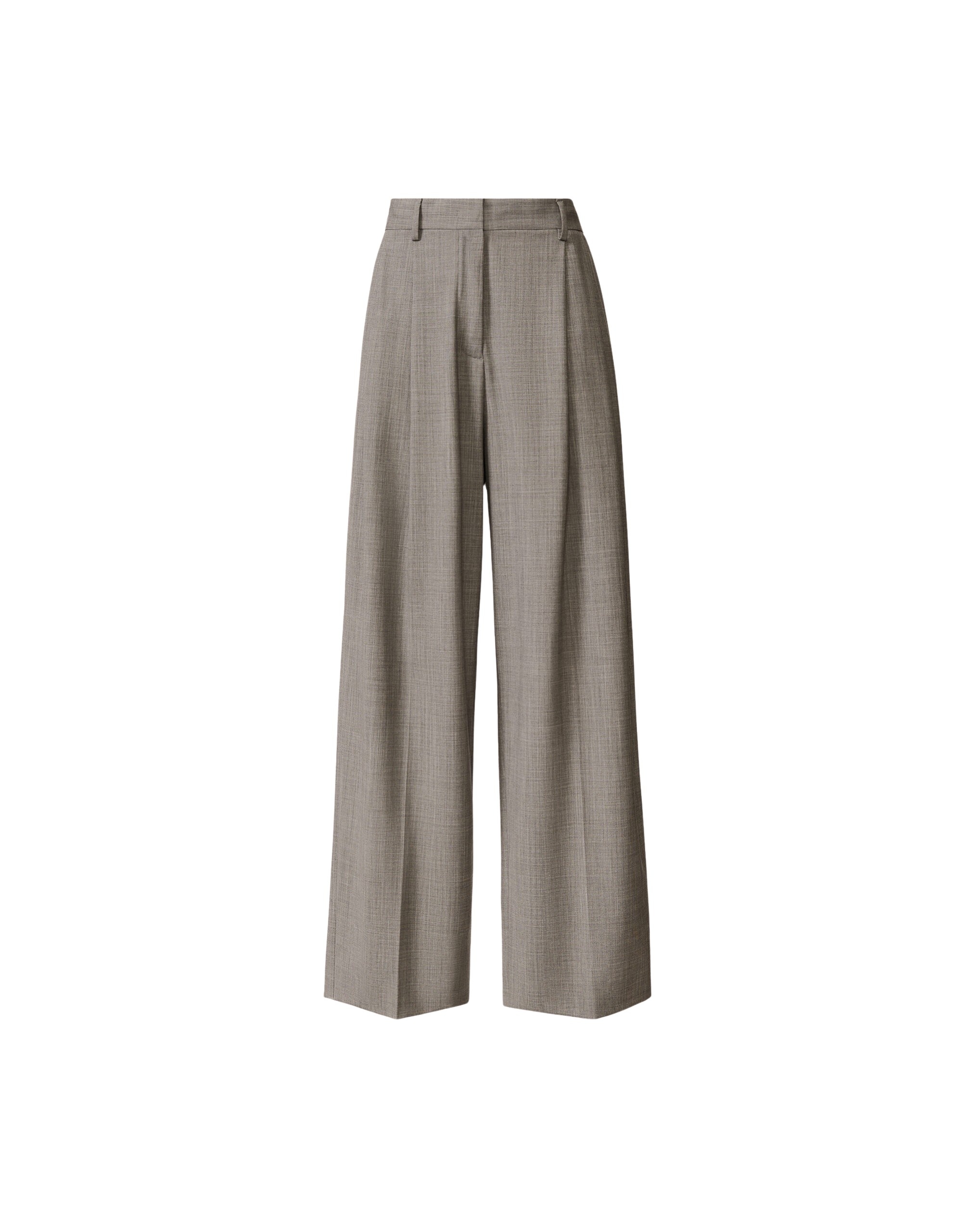Fabiana Filippi Pants in Lightweight Stretch Wool, Rock Mélange