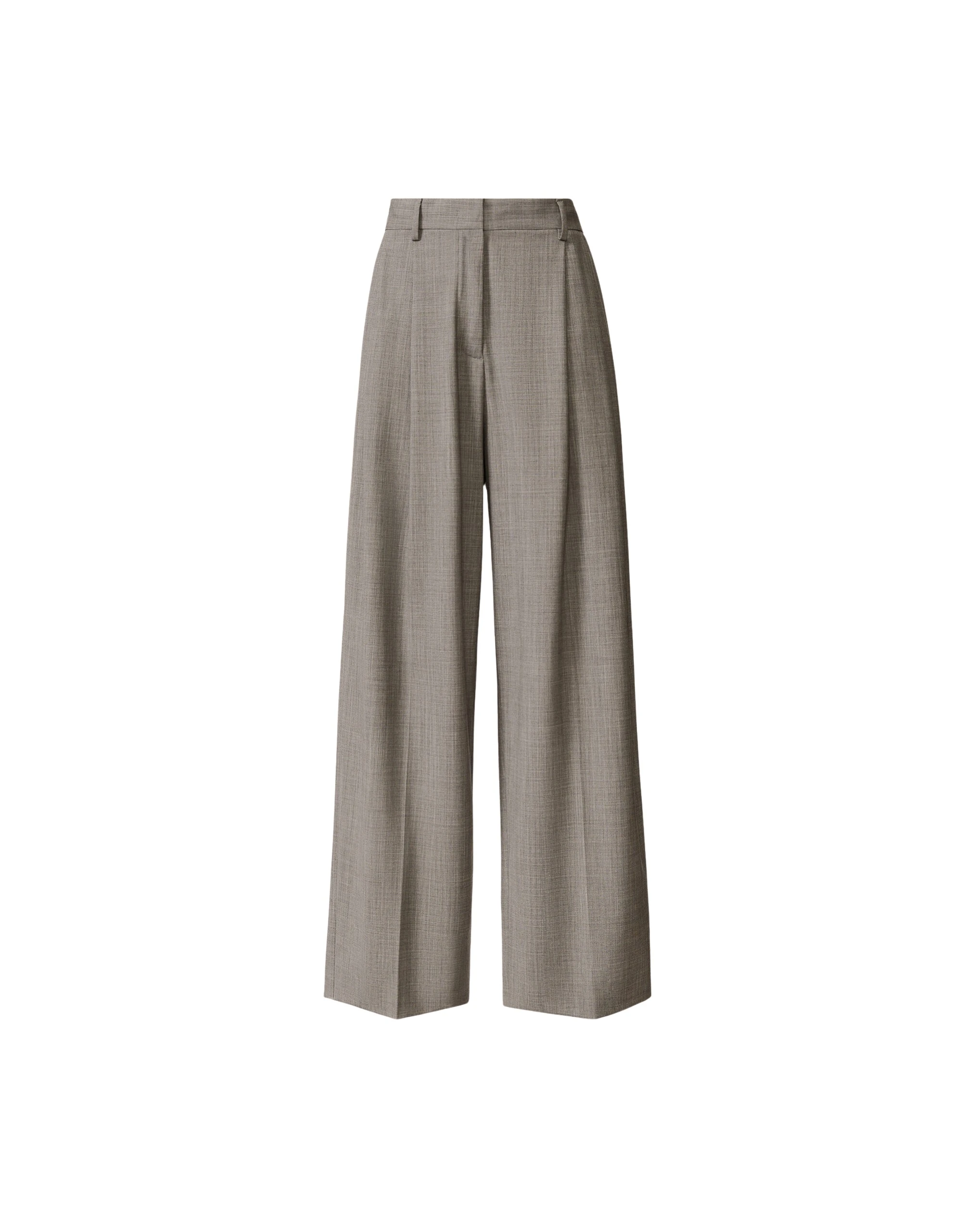 Fabiana Filippi Pants in Lightweight Stretch Wool, Rock Mélange
