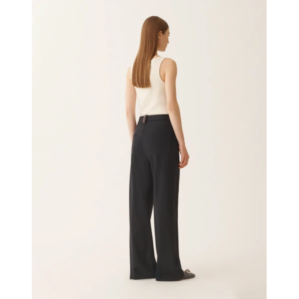 Fabiana Filippi Pants in Midnight Blue Milano Jersey, view 4