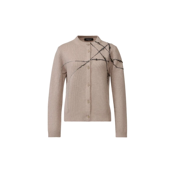 Fabiana Filippi Platinum Cardigan in Mocha