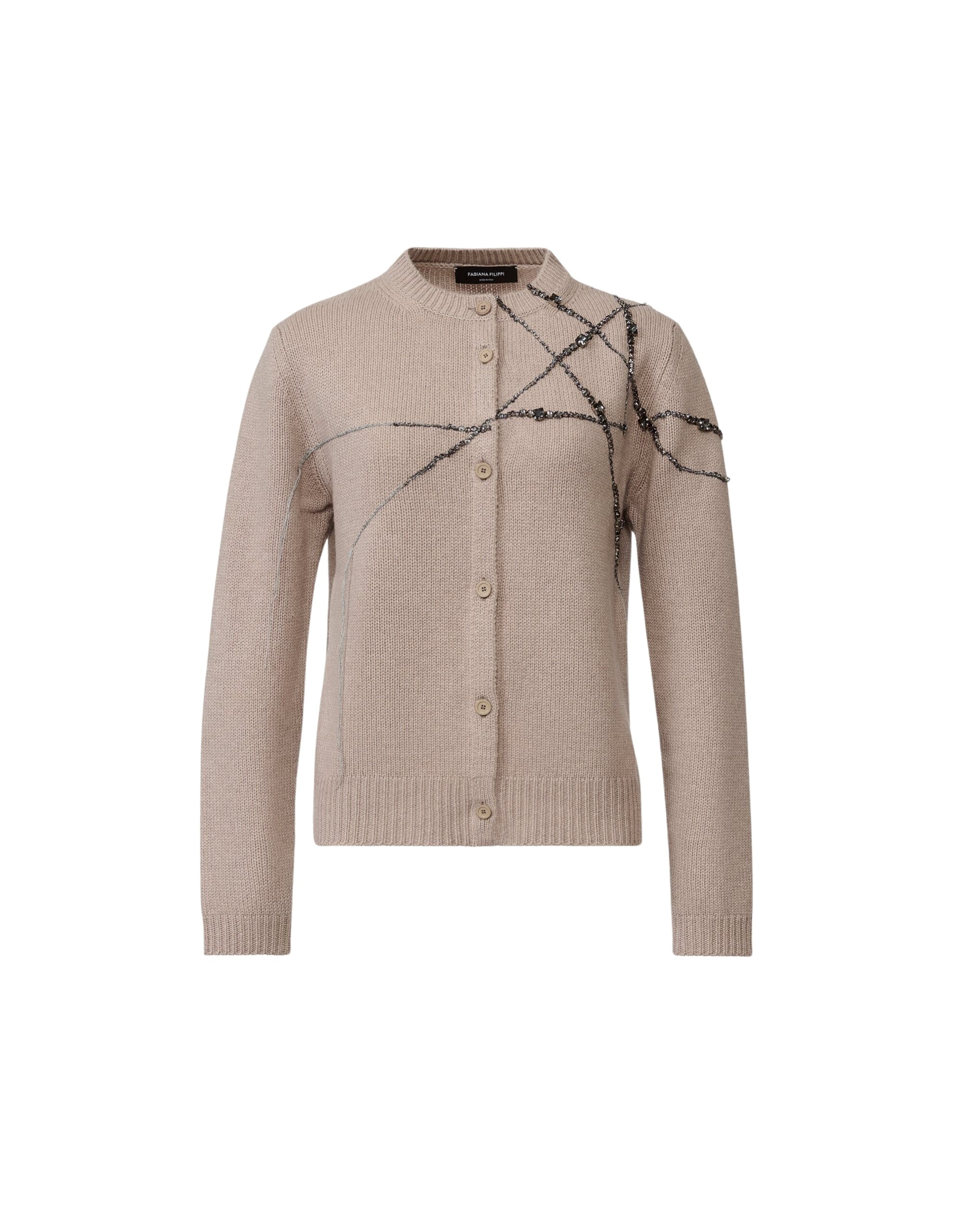 Fabiana Filippi Platinum Cardigan in Mocha