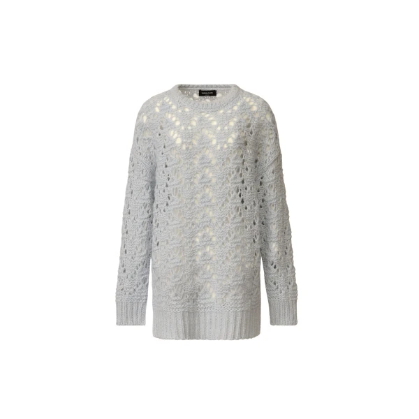 Fabiana Filippi Platinum Mohair Sweater in Aqua