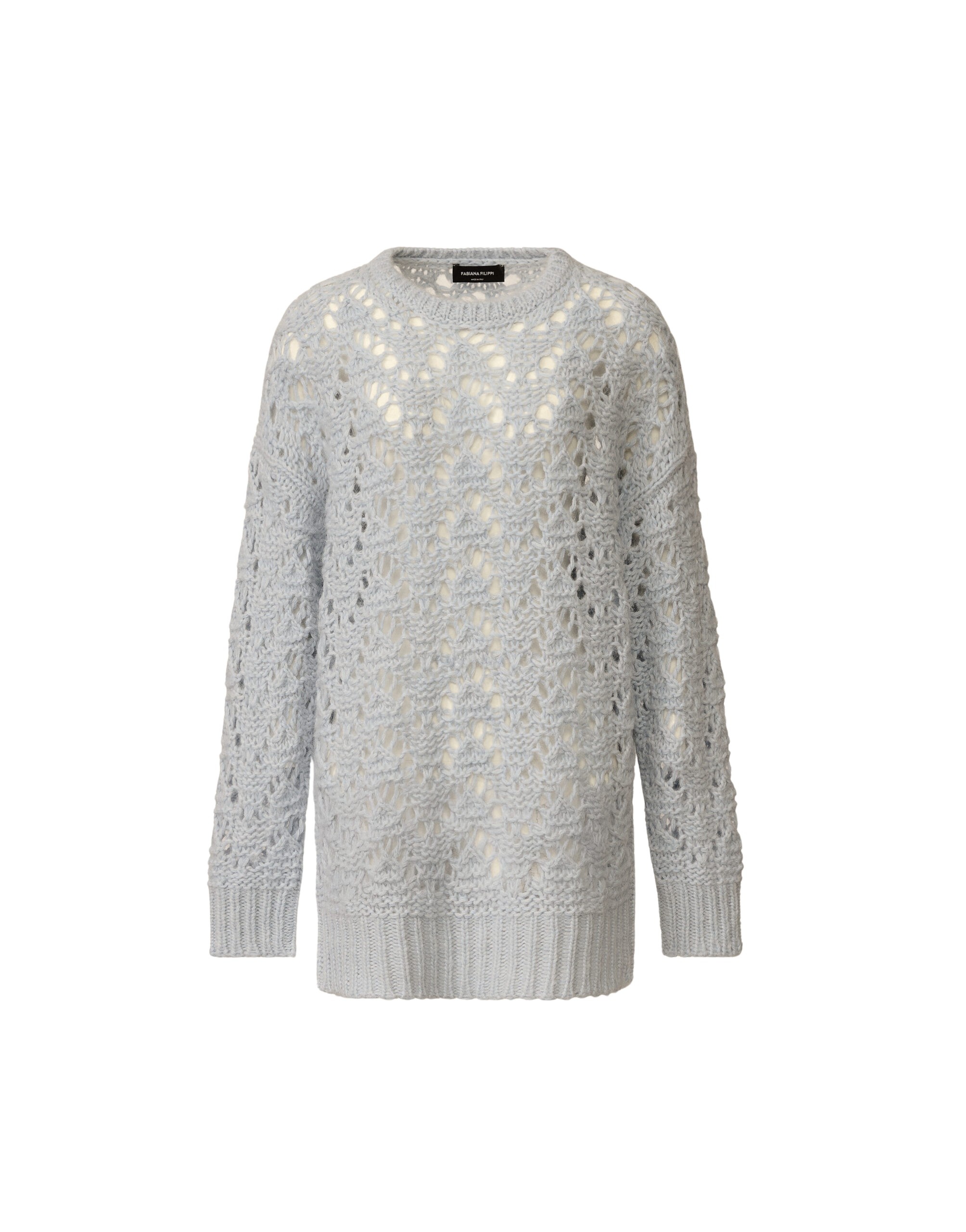 Fabiana Filippi Platinum Mohair Sweater in Aqua