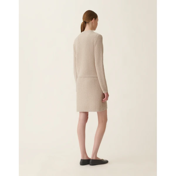 Fabiana Filippi Platinum Sequin Jacket in Cachà, view 4