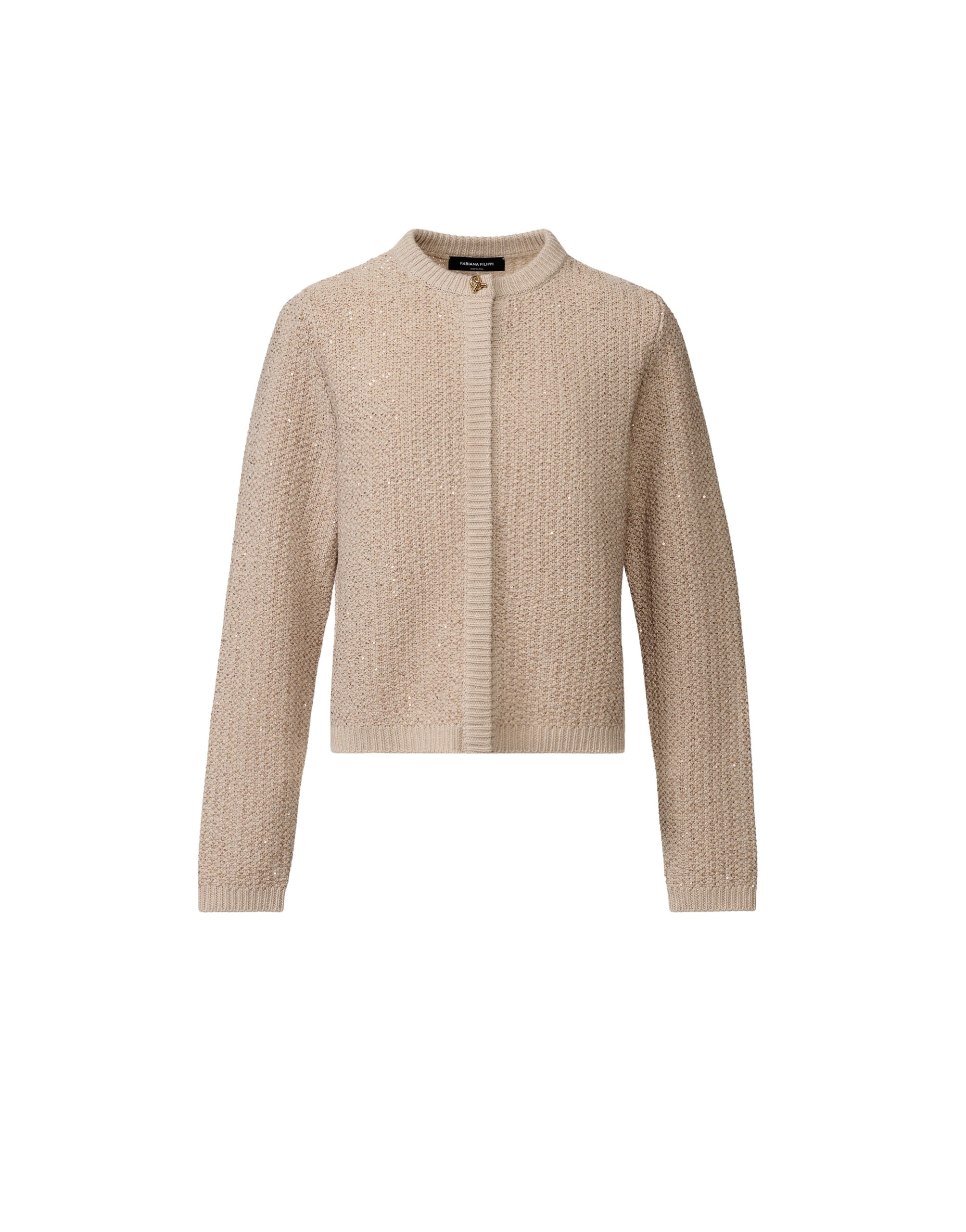 Fabiana Filippi Platinum Sequin Jacket in Cachà