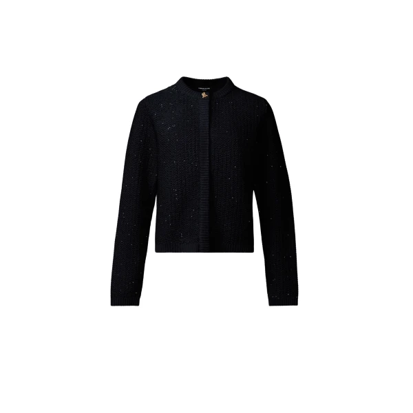 Fabiana Filippi Platinum Sequin Jacket in Midnight Blue