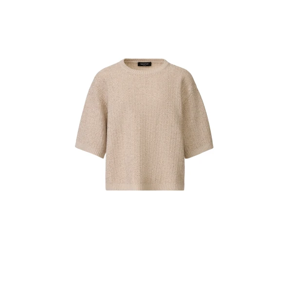 Fabiana Filippi Platinum Sequin Sweater in Cachà