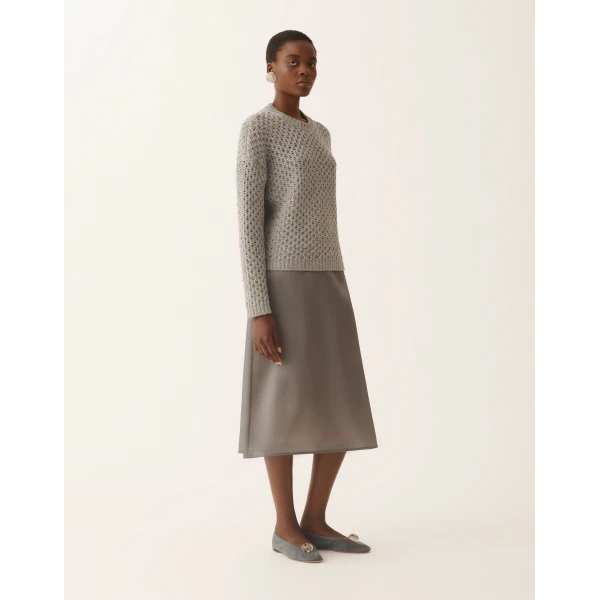 Fabiana Filippi Platinum Sweater in Rock, view 3