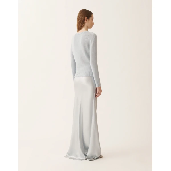 Fabiana Filippi Platinum Sweater with Lurex in Aqua, view 4