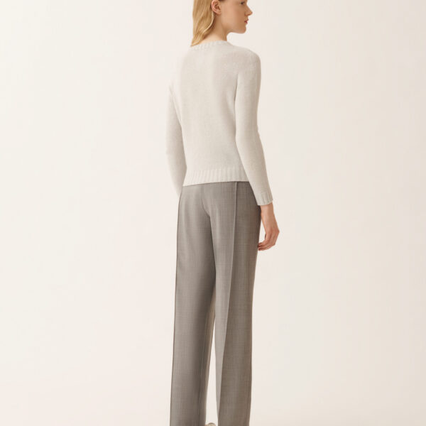 Fabiana Filippi Platinum Sweater with Lurex in Rain, view 4
