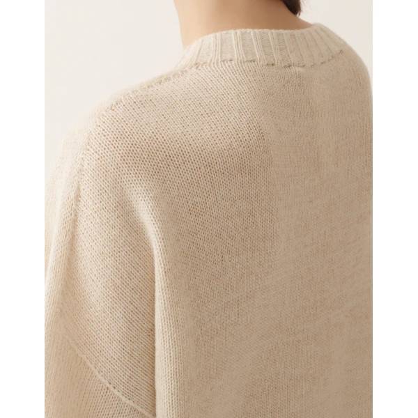 Fabiana Filippi Platinum T-shirt with Lurex in Raffia Knit, view 5