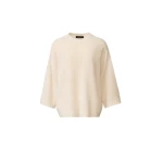 Fabiana Filippi Platinum T-shirt with Lurex in Raffia Knit