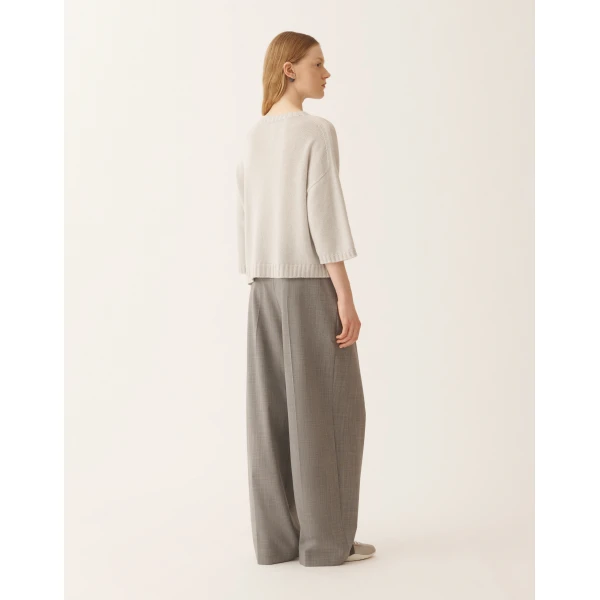 Fabiana Filippi Platinum T-shirt with Lurex in Rain Knit, view 4
