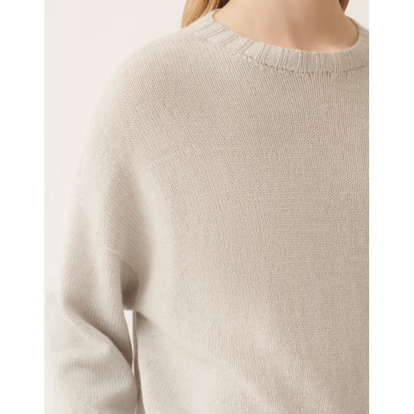 Fabiana Filippi Platinum T-shirt with Lurex in Rain Knit, view 5