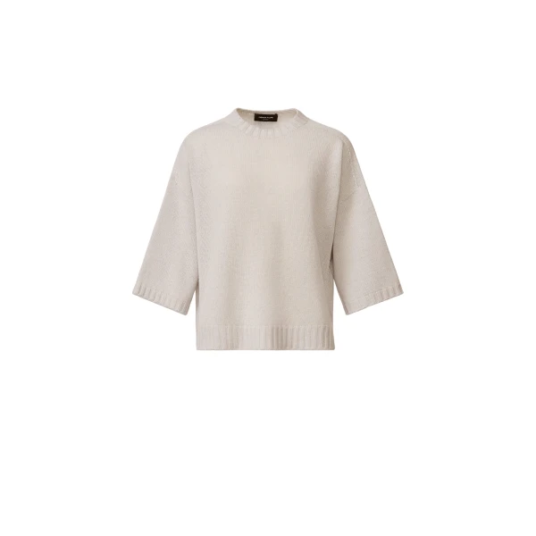 Fabiana Filippi Platinum T-shirt with Lurex in Rain Knit