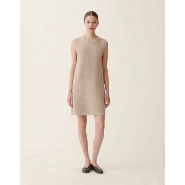Fabiana Filippi Platinum and Sequin Dress in Cachà, view 3