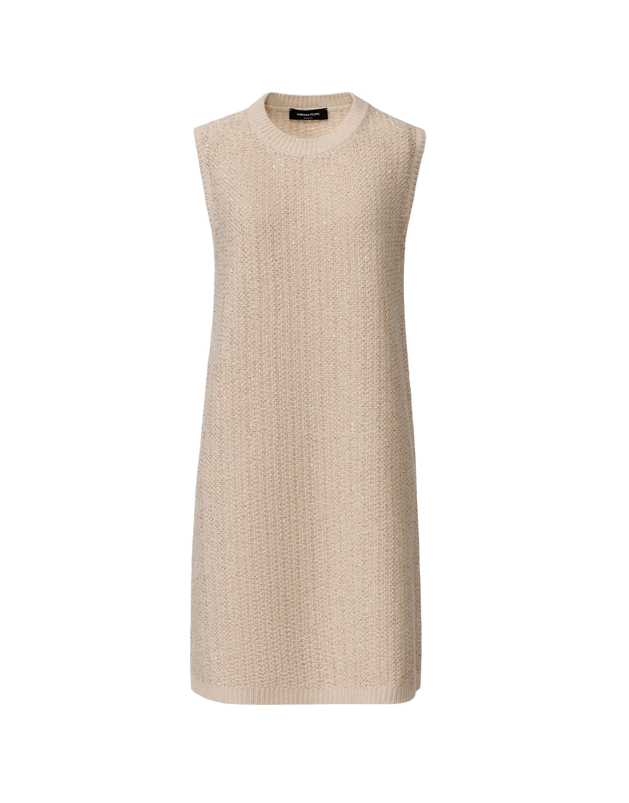 Fabiana Filippi Platinum and Sequin Dress in Cachà