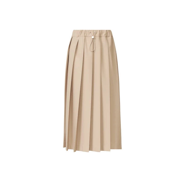 Fabiana Filippi Pleated Skirts in Techno Tailoring, Nude Skirt
