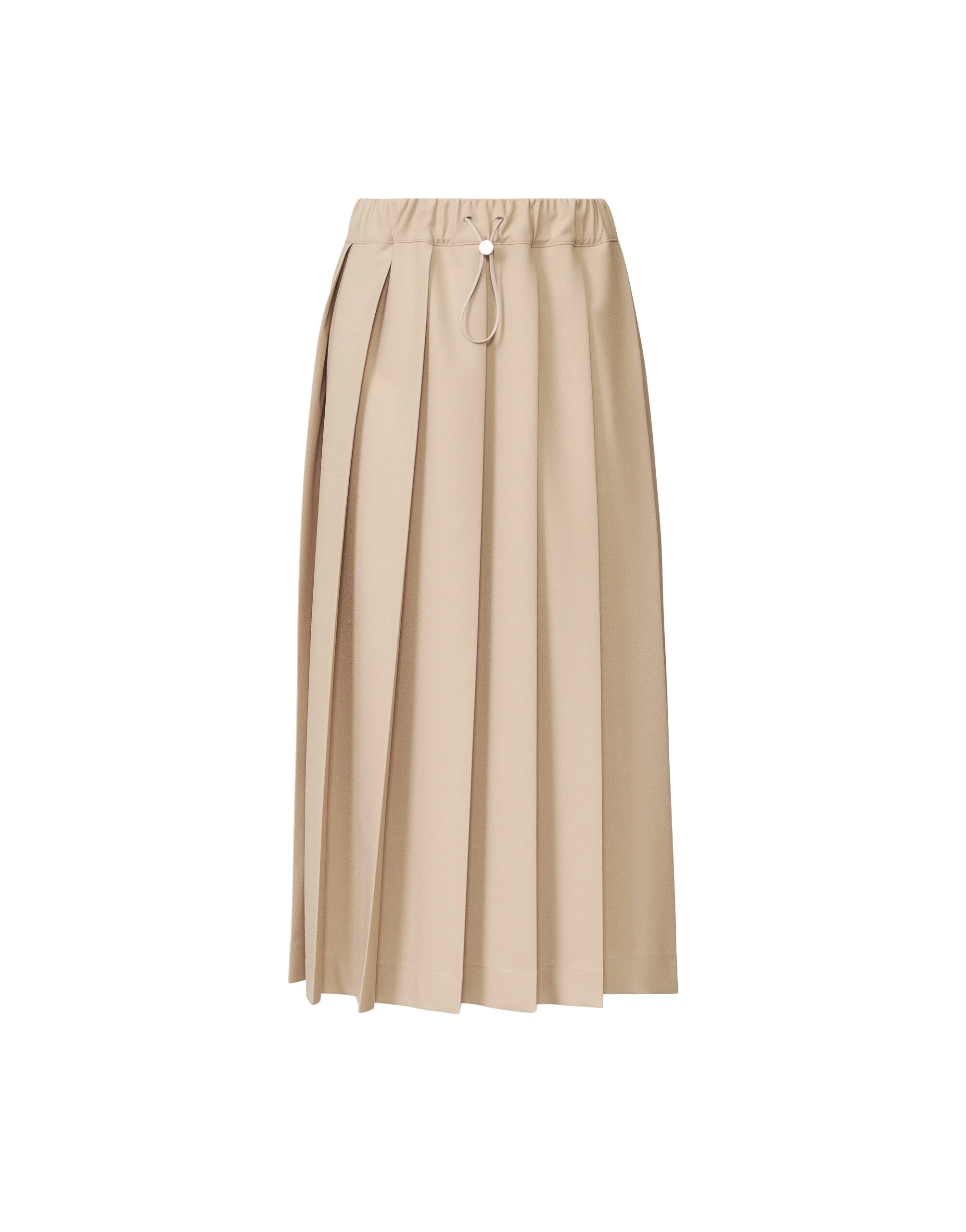 Fabiana Filippi Pleated Skirts in Techno Tailoring, Nude Skirt