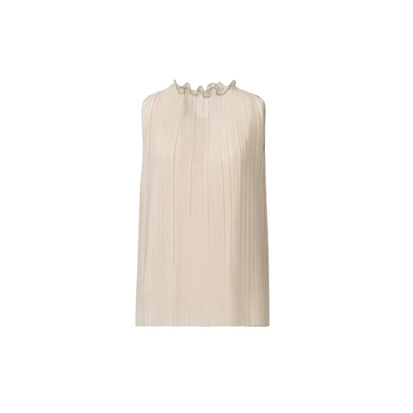 Fabiana Filippi Pleated Top in Beige