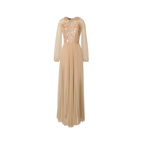 Fabiana Filippi Pleated Tulle Dress in Acer