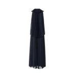 Fabiana Filippi Pleated Tulle Dress in Midnight Blue