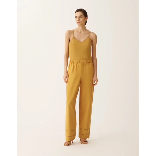 Fabiana Filippi Poplin Pants in Mustard, view 3