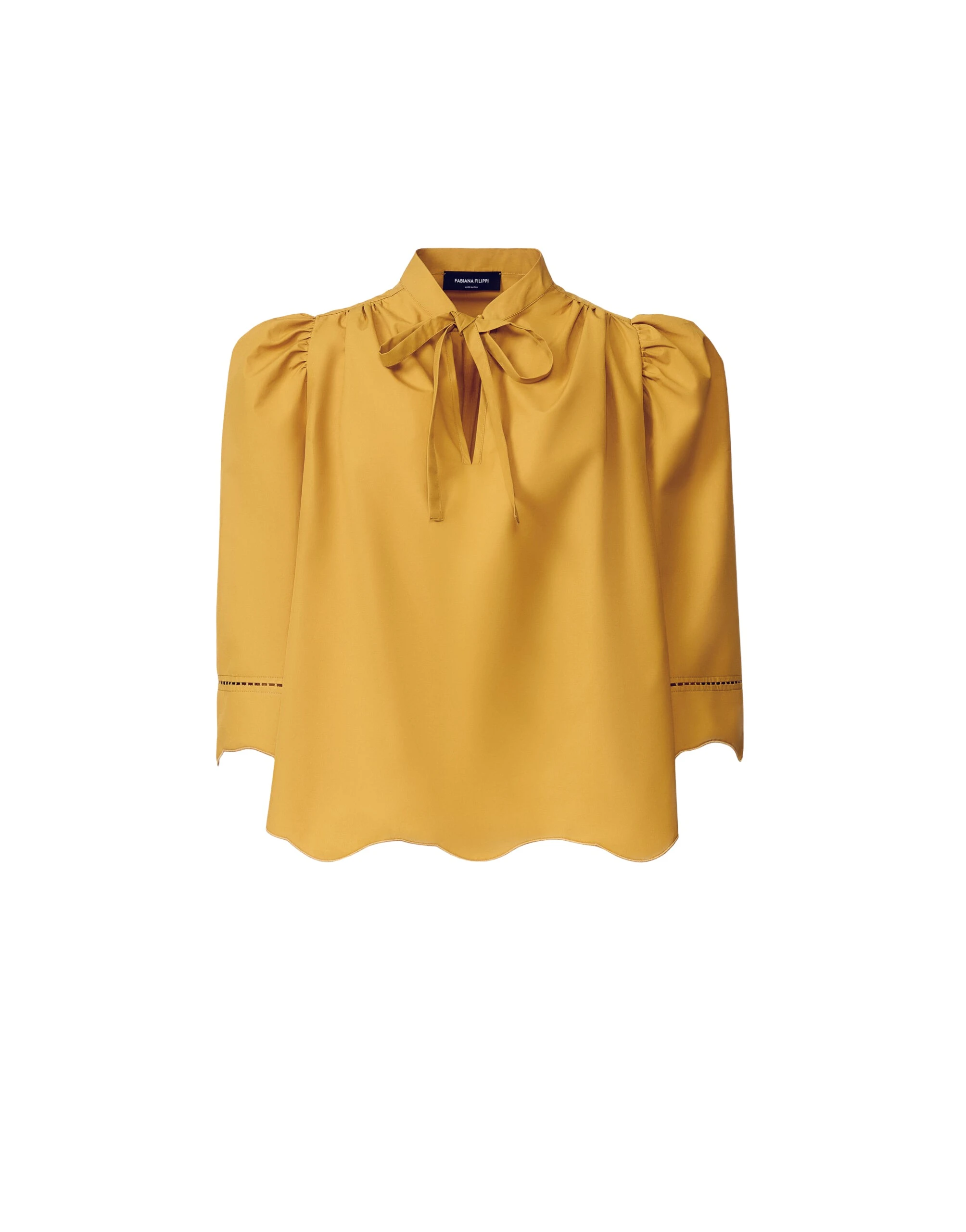 Fabiana Filippi Poplin Top in Mustard