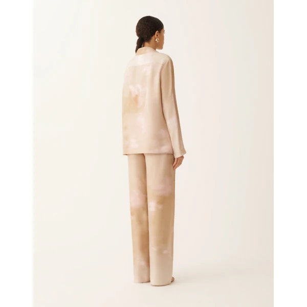 Fabiana Filippi Printed Silk Twill Shirt in Memento Rosae, view 4
