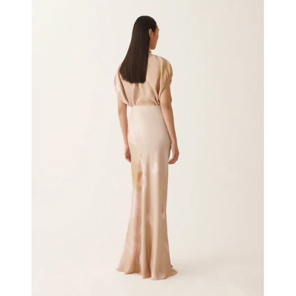 Fabiana Filippi Printed Silk Twill Skirt in Memento Rosae, view 4