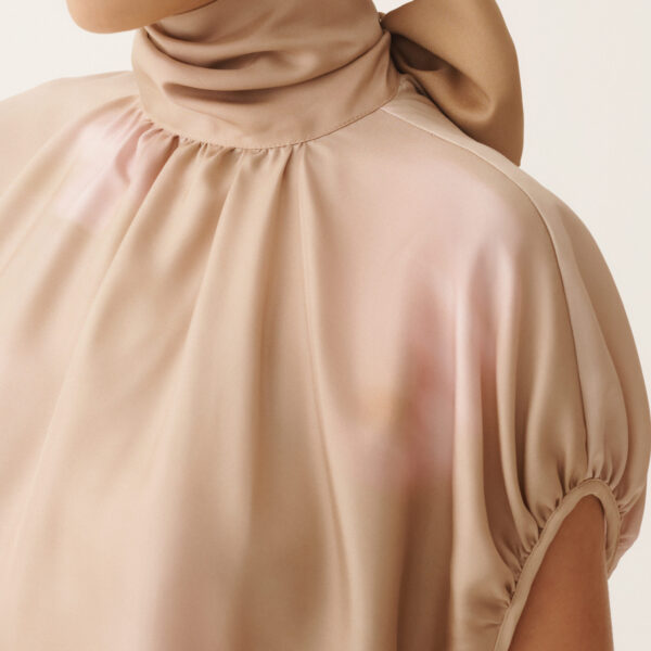 Fabiana Filippi Printed Silk Twill Top in Memento Rosae, view 5