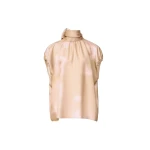 Fabiana Filippi Printed Silk Twill Top in Memento Rosae