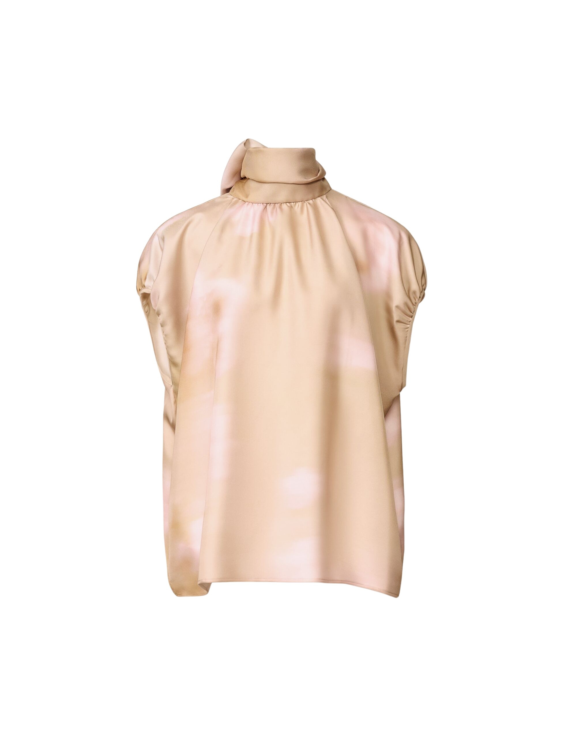 Fabiana Filippi Printed Silk Twill Top in Memento Rosae
