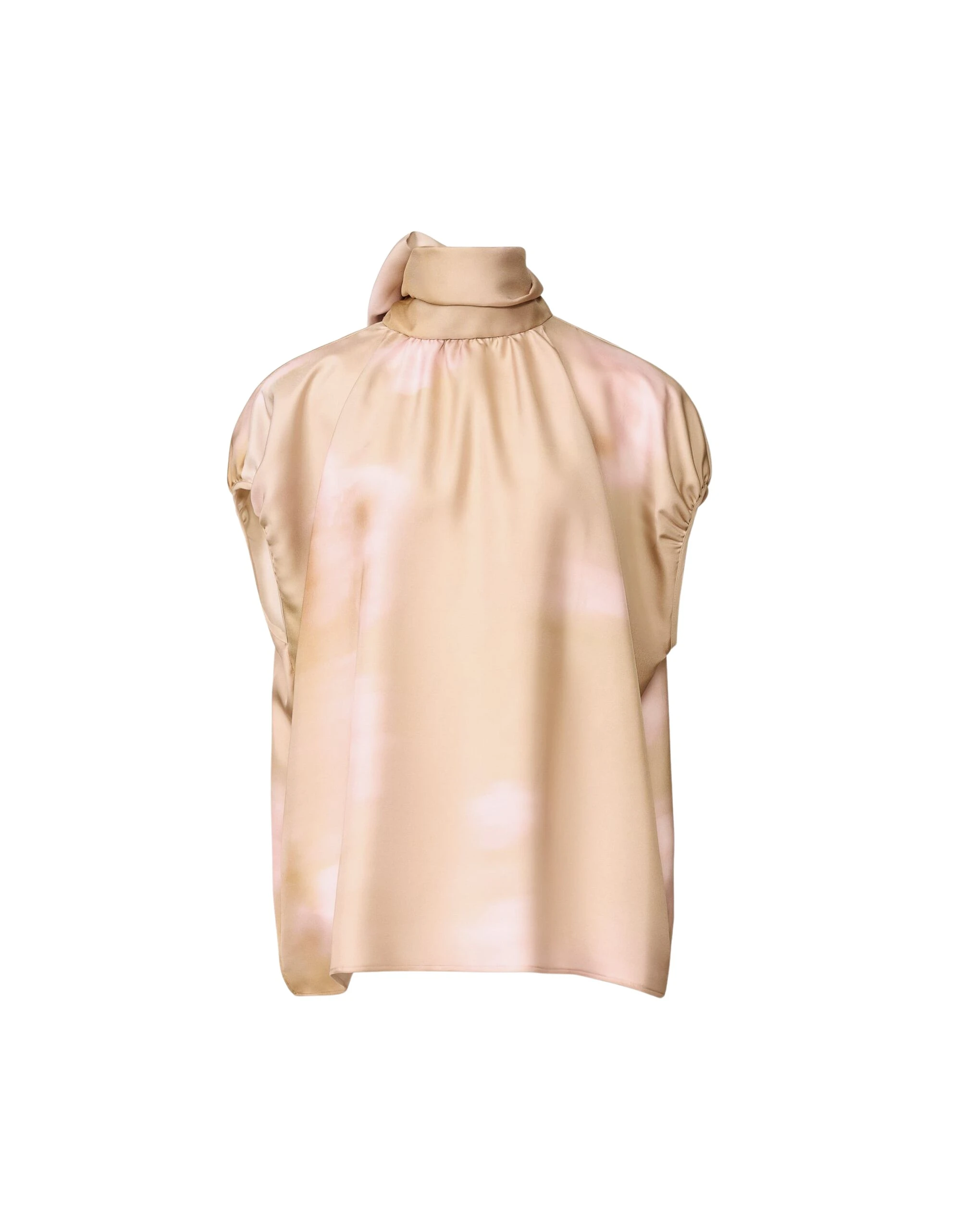 Fabiana Filippi Printed Silk Twill Top in Memento Rosae